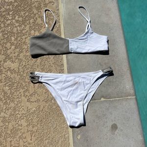 Grey & White Bikini